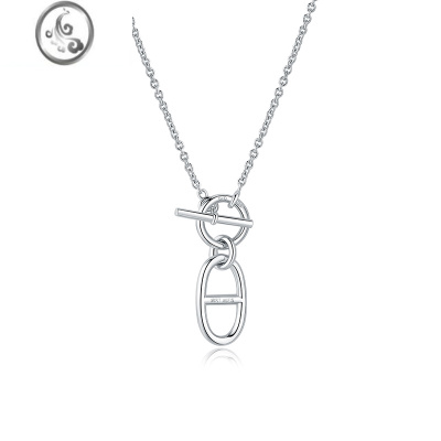 JiMiOT扣猪鼻子项链女2023年新款潮轻奢小众设计感欧美高级气质锁骨链