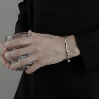 碎银几两钛钢男手链小方块女生轻奢精致手串情侣小众设高级感计款送女朋友老婆情人节七夕生日礼物