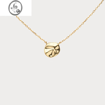 JiMi925银银金币项链女轻奢小众颈链送女友礼物2023新款