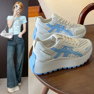 夏季网面透气跑步运动鞋新款女鞋休闲百搭软底阿甘网鞋