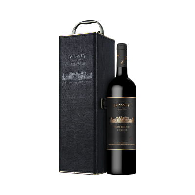 王朝干红葡萄酒精选甄酿解百纳高原红酒750ml单支礼盒装正品节日送礼