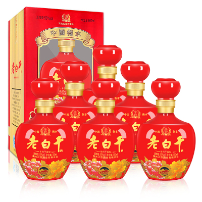 衡记老白干 50度淡雅窖藏 中度粮食白酒整箱 500ml*6坛装瓷瓶礼盒