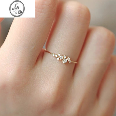 JiMi轻奢微镶锆石星星气质食指戒指女ins潮超仙轻奢小众设计精致指环