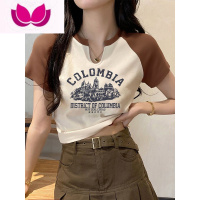 七斓纯欲插肩袖T恤女夏装ins百搭短款上衣辣妹修身新款短袖V领打底衫