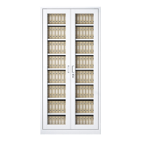 DXBG凭证柜会计收纳柜财务档案柜资料柜加厚文件柜办公室带锁铁皮柜通玻柜八层