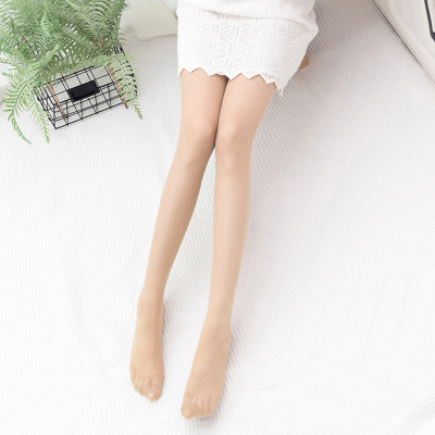 SUNTEK3双装丝滑12D薄款隐形T档开档珠光丝袜女防勾白连裤丝袜萝莉性感3双大众肤色均码，3双装开档丝袜