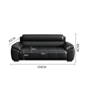 中伟(ZHONGWEI)1500mm *810mm*850mm 办公室沙发会客商务简约洽谈客厅办公沙发双人位