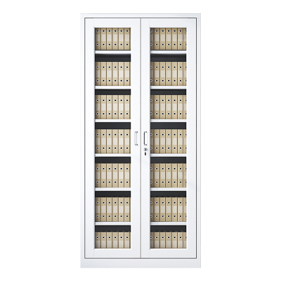 东升顺收纳柜财务档案柜资料柜加厚文件柜办公室带锁铁皮柜通玻柜七层