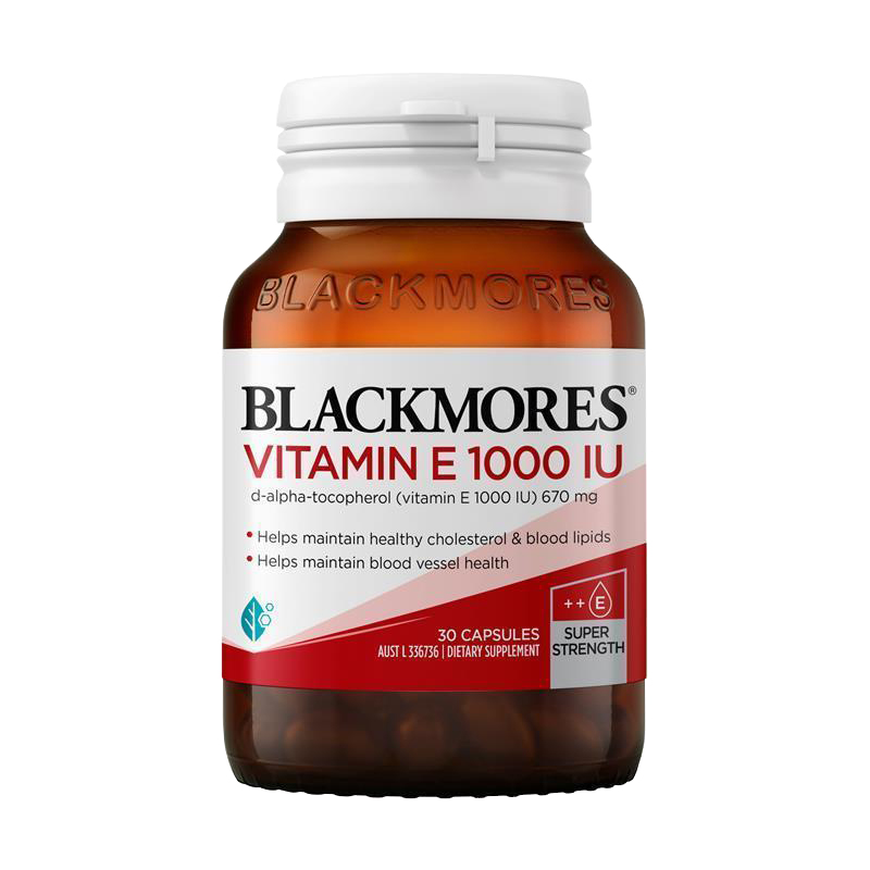 澳洲 BLACKMORES 澳佳宝 天然 维生素E 软胶囊 1000IU 30粒 1瓶装 VE维E 澳大利亚进口