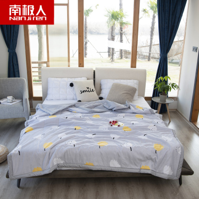南极人(NanJiren)家纺可水洗纤维夏被平纹水洗棉夏凉被床上用品花朵/草/叶子空调被子被芯