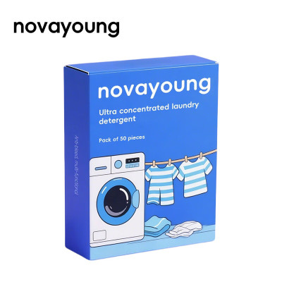NovaYoung N1027 超浓缩洗衣片50片装 1 盒 蓝色