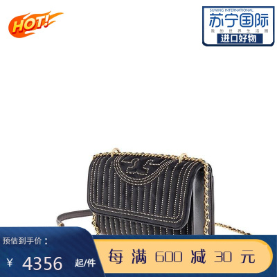 汤丽柏琦ToryBurchTB女包Fleming迷你铆钉天鹅绒小肩包默认