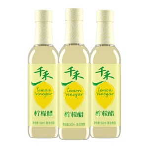 千禾柠檬醋500ml/瓶装纯粮酿造凉拌点蘸水果醋安岳柠檬酵素食用醋