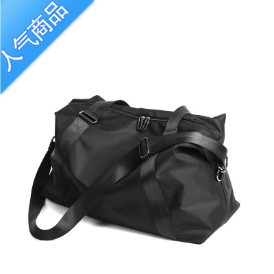 封后手提旅行包大容量短途男出差行李包女登机包防水轻便旅行袋健身包旅行包男女 黑色