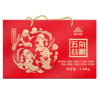 柴火大院福禄寿喜4.48kg红色杂粮礼盒五谷杂粮粗粮黑米燕麦米薏仁米