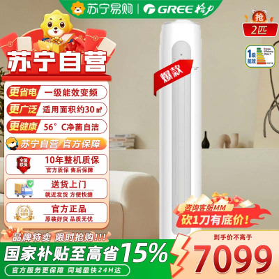 格力KFR-50LW/(50530)FNhAn-B1 2匹新一级能效变频冷暖柜机空调