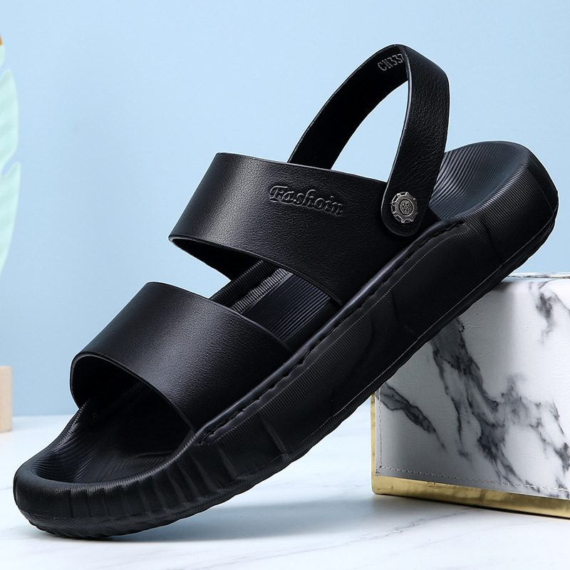 头层牛皮男士凉鞋2026夏季外穿休闲沙滩鞋防滑耐磨爸爸两用拖鞋男
