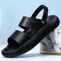 头层牛皮男士凉鞋2026夏季外穿休闲沙滩鞋防滑耐磨爸爸两用拖鞋男