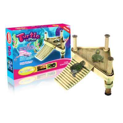 欢乐谷乌龟晒台水龟太阳灯晒背浮岛浮台爬台巴西龟缸造景带喂食