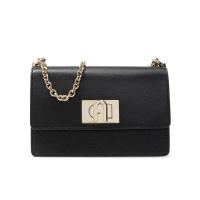 FURLA真皮旋扣单肩包金色五金链式肩带百搭配色女士斜挎包