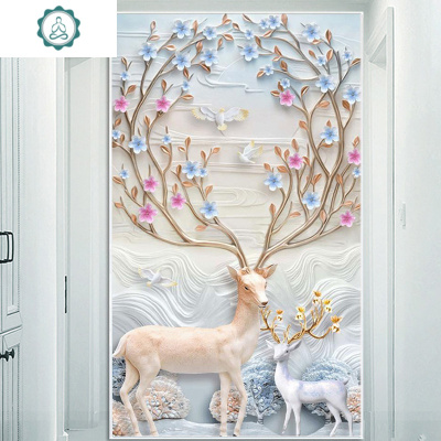 封后(FENGHOU)钻石画2020年新款满钻客厅麋鹿水晶点贴砖石秀十字绣手工自己2满钻全贴70*110厘米-多加3