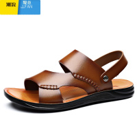 聚范皮凉鞋男凉拖2024新款夏季潮外穿休闲两用男士拖鞋防滑沙滩鞋