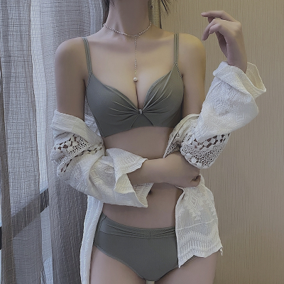 恋名媛内衣女无钢圈聚拢小胸显大收副乳调整型胸罩上托性感美背文胸套装文胸套装