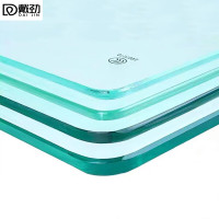 戴劲玻璃桌面钢化方形玻璃桌面酒店饭店食堂防刮痕玻璃桌面边长边长75CM