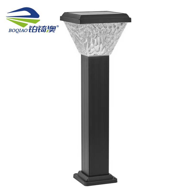 铂锜澳 小方形太阳能草坪灯 160*160*630mm-白光暖光 个