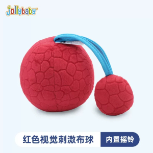 jollybaby哑铃手摇铃3-6个月宝宝响铃新生婴儿早教益智玩具1663