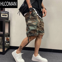 HLCOMAN特大码300斤迷彩工装短裤男装夏季潮牌ins宽松直筒休闲五分中裤子