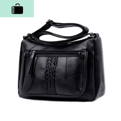 中年女包妈妈包2020新款包包女士简约百搭大容量单肩包斜挎包小包NEW LAKE [小辫]女士单肩包