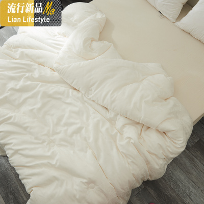 高品质秋冬保暖被子棉被大豆纤维被芯春秋被加厚单双人保暖被褥 三维工匠