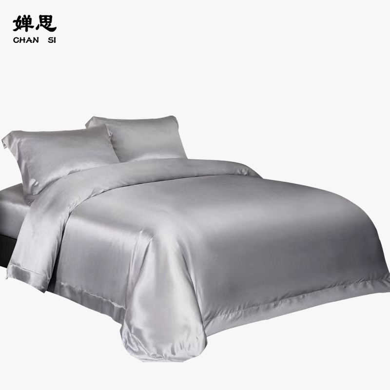 婵思 重磅19姆米真丝四件套