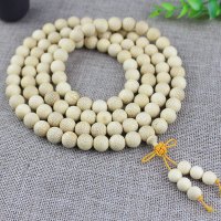 金丝竹文玩10MM木珠108颗佛珠念珠实心竹子鱼籽纹DIY手链配件散珠送女朋友老婆情人节七夕生日礼物