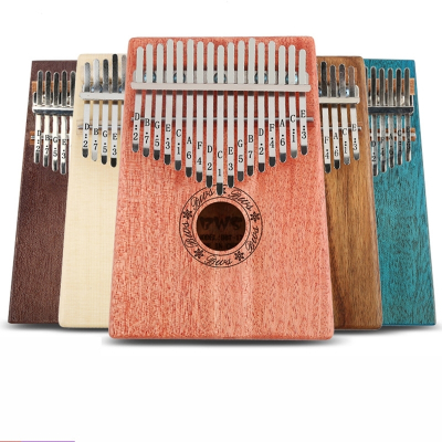 拇指琴17音卡林巴琴kalimba10音手指琴拇指钢琴便携式初学者乐器17音单板相思17音单板桃花芯木（星辰花）电箱款