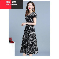 YIBUSHENG春季大码女装碎花连衣裙中老年妈妈装修身显瘦气质减龄阔太太潮