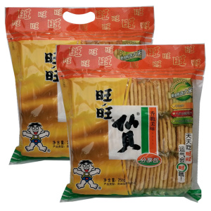 旺旺仙贝雪米饼休闲好吃膨化零食点心下午茶办公室小吃袋装520g/258g