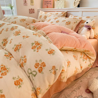 冬季加厚牛奶绒四件套2026新款珊瑚绒加绒保暖冬天床上三件套