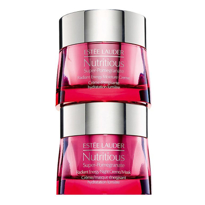 EsteeLauder雅诗兰黛鲜活亮采红石榴护肤套装：面霜50ml+晚霜50ml