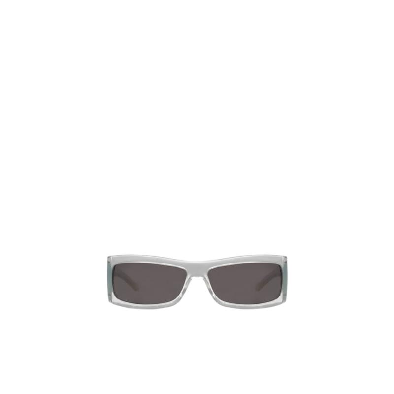 古驰(GUCCI)长方形框太阳镜透明框架深灰镜片100%防紫外线男