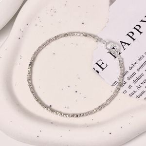 原创银饰银珠纯银复古简约民族风饰品手串990足银碎银几两手链送女朋友老婆情人节七夕生日礼物