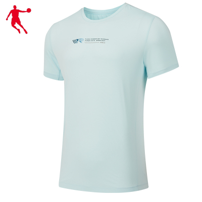 乔丹 短袖T恤衫 梭织T恤 衫男T恤 KHS13231422 男款 云水蓝 2XL码 件