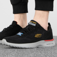 Skechers斯凯奇男鞋新款轻便缓震跑步鞋网面透气运动休闲鞋232291-BLK ZP