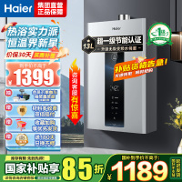 海尔(Haier)燃气热水器天然气水伺服恒温家用智能变升多重安防健康洗APP智能节能省气13L [WM5pro]