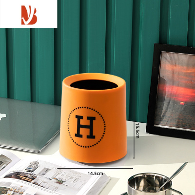 三维工匠小垃圾桶桌面轻奢风迷你办公室桌上茶几专用收纳桶家用小号废纸桶