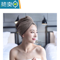 敬平吸水干发巾干发帽擦头发速干毛巾包头巾可爱洗头浴帽长发 一条咖啡色