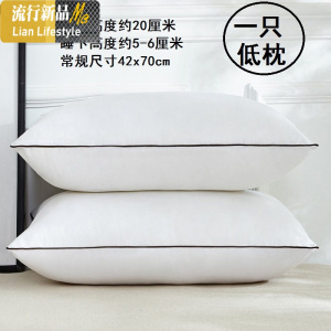 枕头学生枕宿舍单只一对装拍2单人成人家用枕芯酒店羽丝绒纤维枕 三维工匠