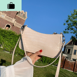 夏季白色包包女包2020新款潮法式小众网红腋下包时尚潮流百搭斜挎NEW LAKE女斜挎包