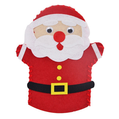 圣诞节手偶diy材料包幼儿园儿童不织布手工制作动物布偶手套小玩偶